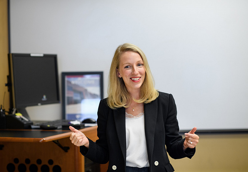 Sarah Pierce teaching